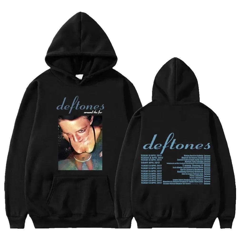 2024 Deftones Fashion Prevalent Print Hooded Men Women Plus Size Hoodies Retro Punk Sweatshirt Unisex Personality Streetwear M