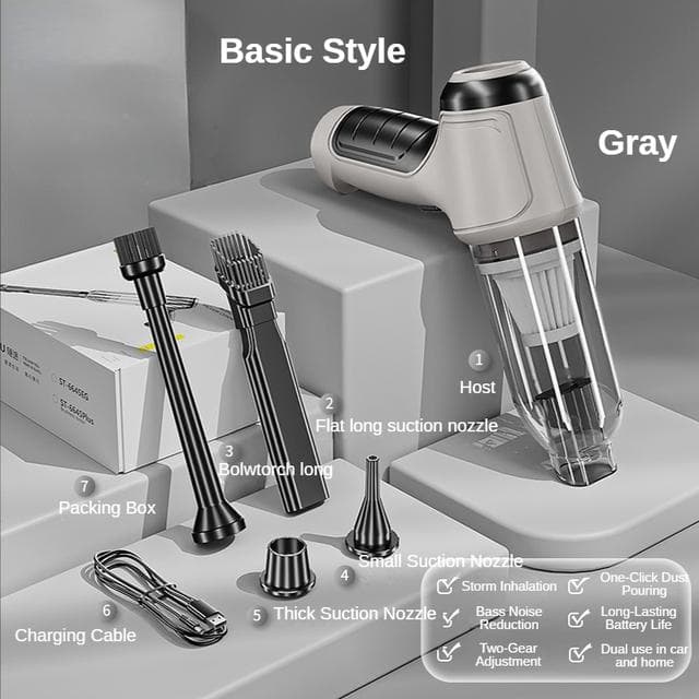 2023 New 13000Pa Cordless Car Vacuum Cleaner Powerful Handheld Household Mini Portable Vacuum Cleaner Wet and Dry Desktop Keyboard Cleaning white