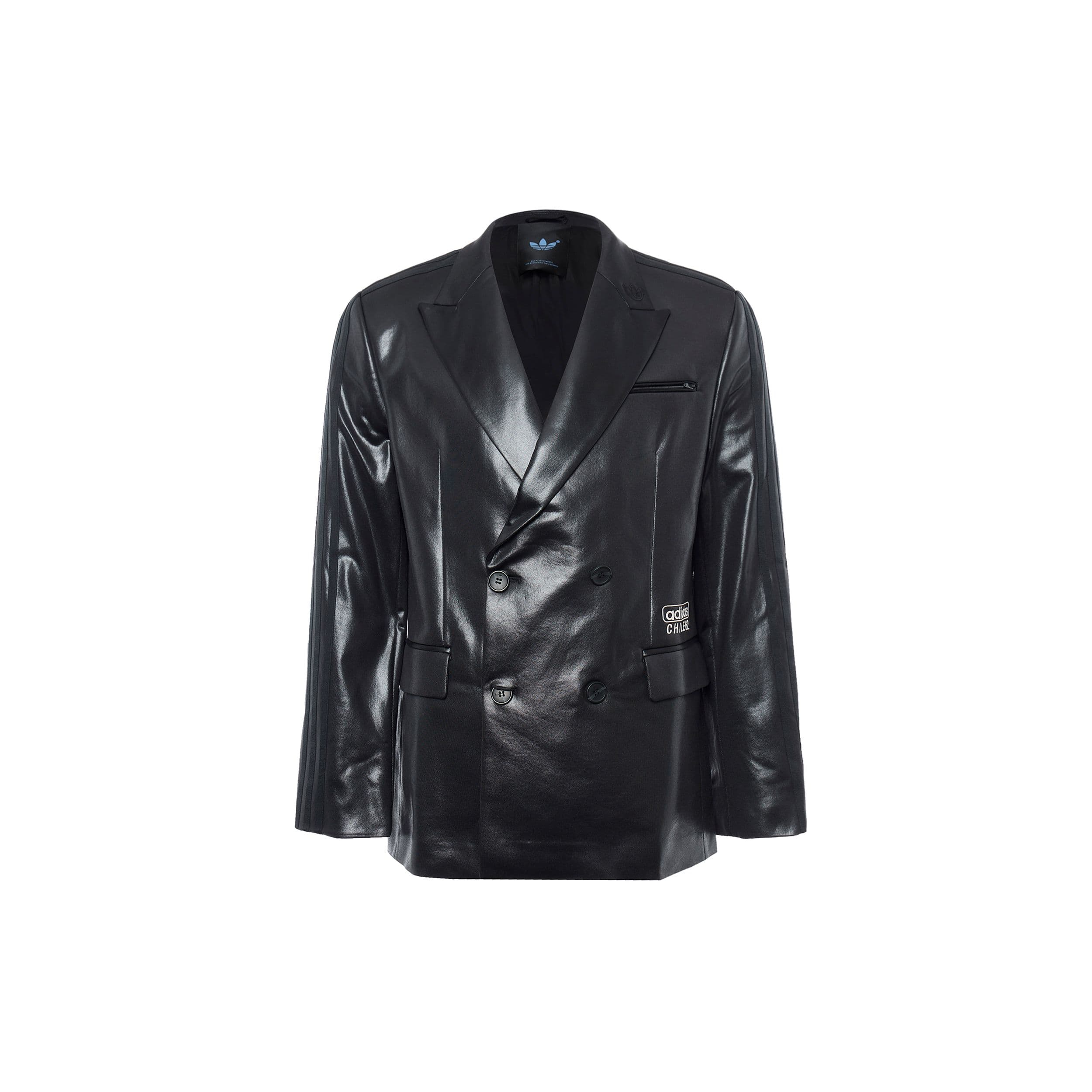 Adidas Originals Trefoil Blue Version FW22 Solid Color Collar Long Sleeve Jacket Men Jacket Black HM6481 M