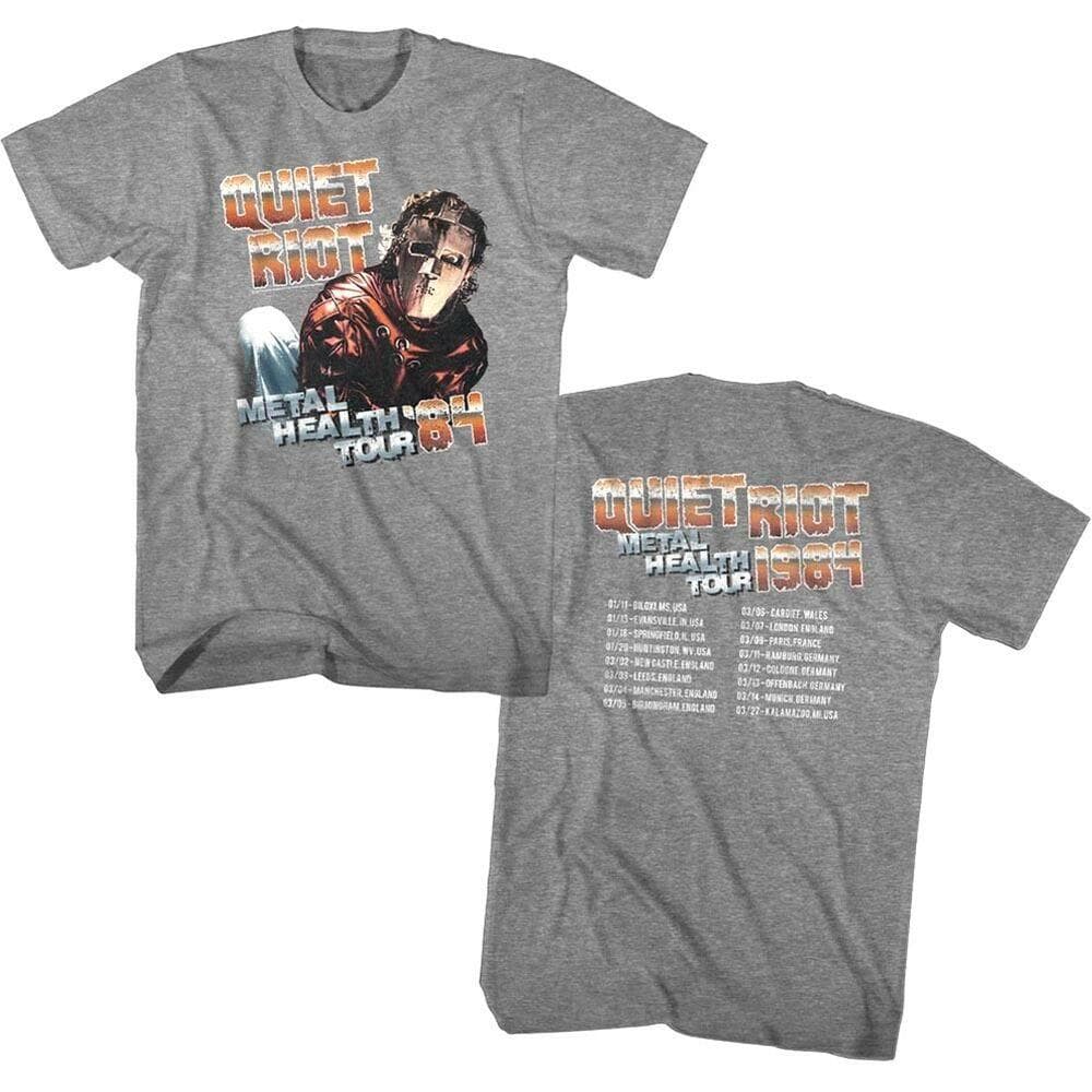 Quiet Riot Metal Health Album World Tour 1984 Music Rock Band Merch Unisex T-shirts XL