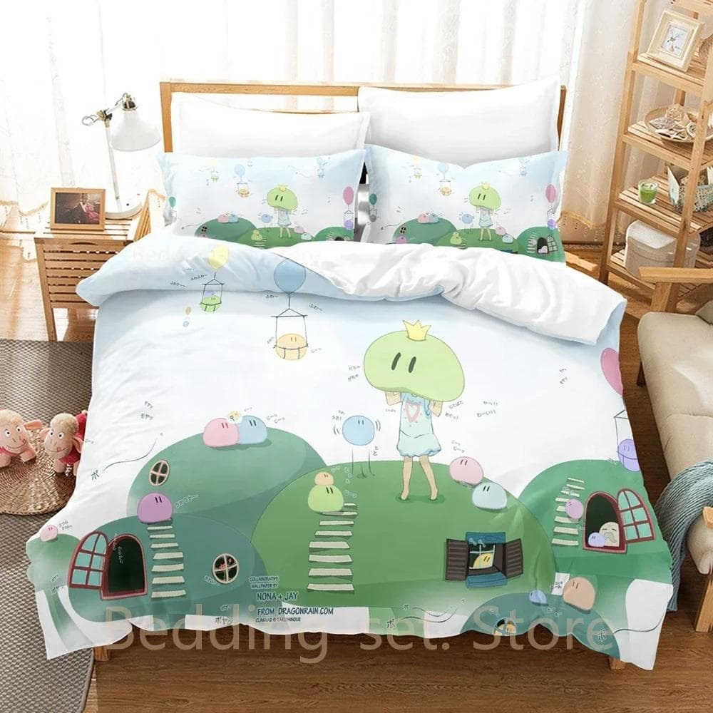 New Dango Clannad Bedding Set Single Twin Full Queen King Size Bed Set Adult Kid Bedroom Duvet cover Sets Anime Bed Sheet Set 70x133cm 2pcs