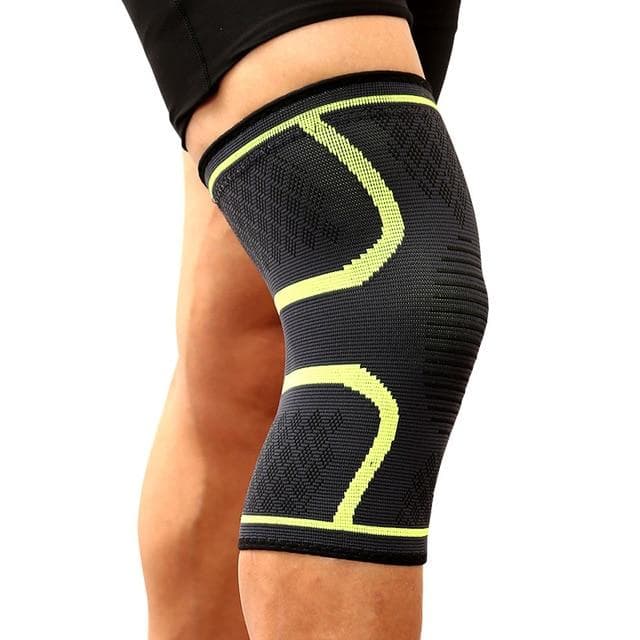 1PCS Fitness Running Cycling Knee Support Braces Elastic Nylon Sport Compression Knee Pad Sleeve for Basketball Volleyball XL green
