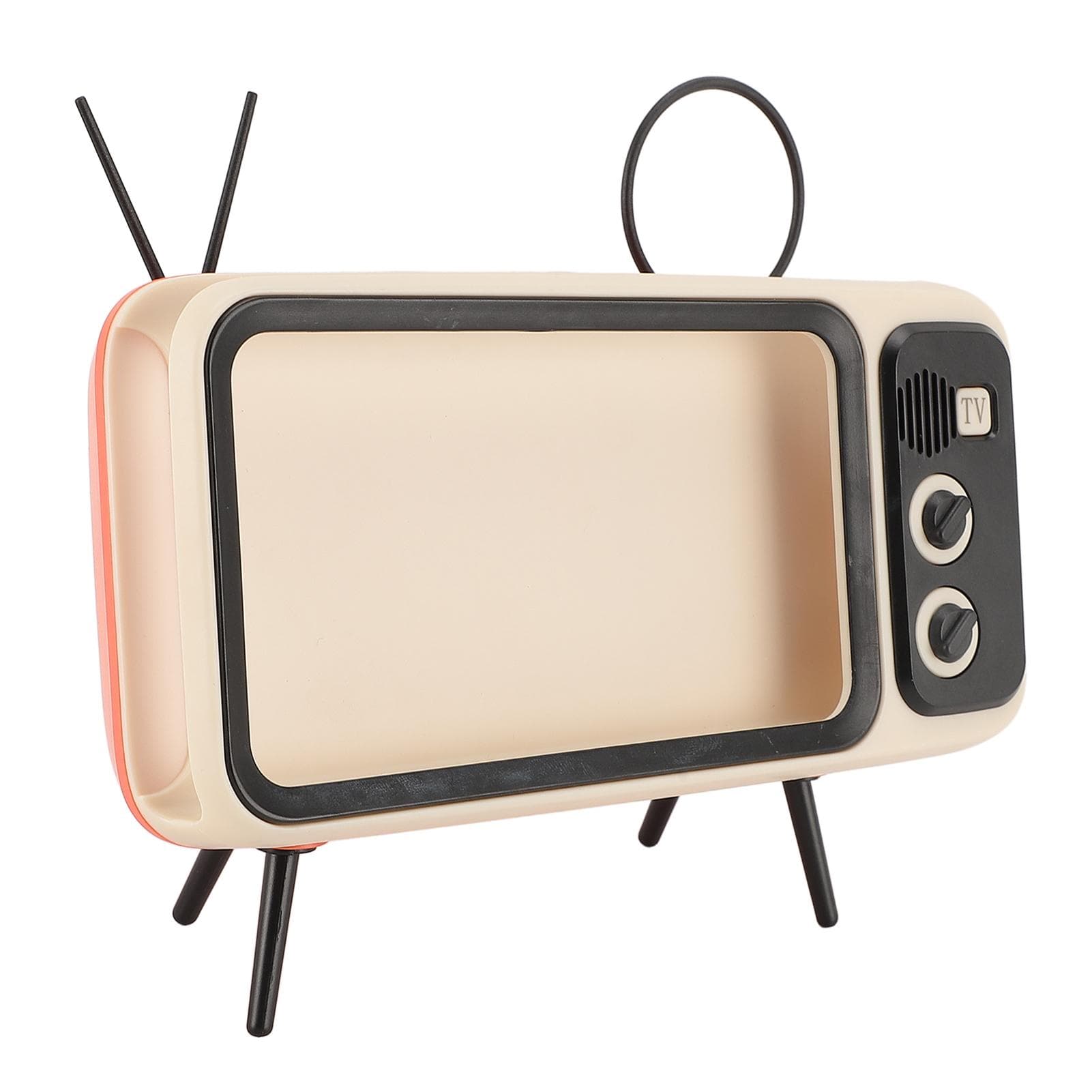 Retro Phone Holder TV Cell Phone Stand Desktop Decor Mount Portable for Home Bedroom Office Orange