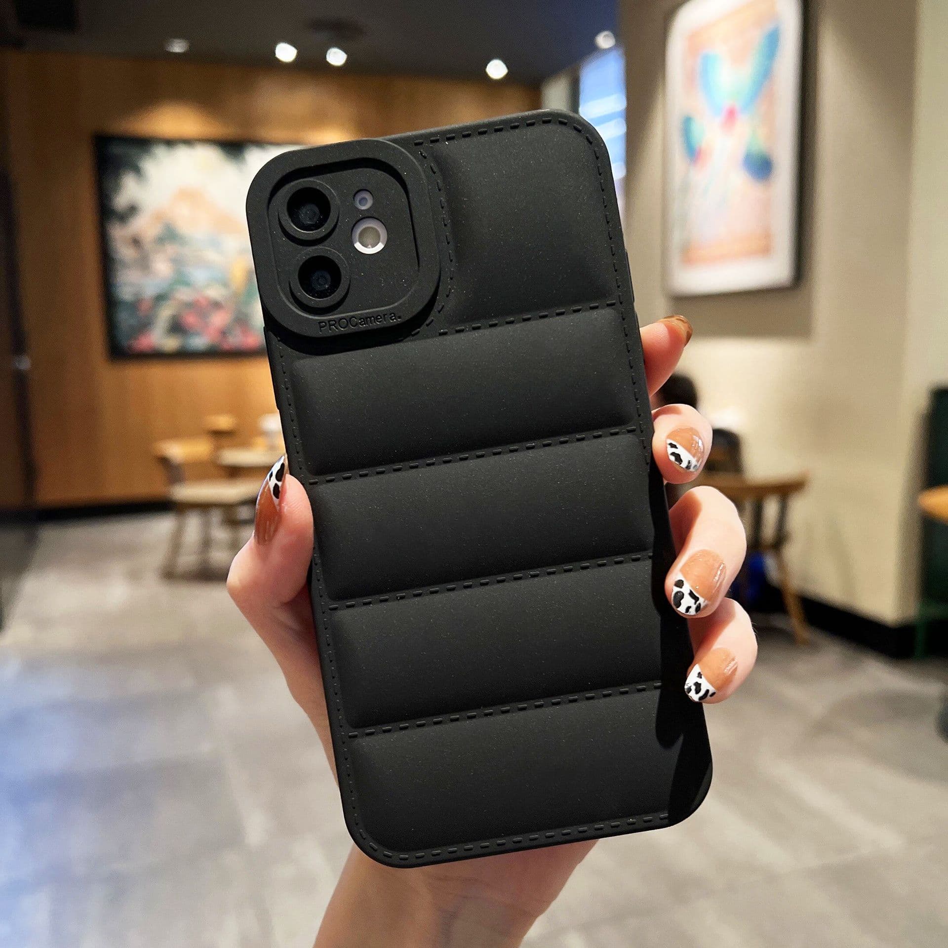 Down Jacket Suitable for Apple 15 Mobile Phone Case IPhone 11/X/XR Grinding 12 Sand Pro Max Cover 13 Soft Shell 14 Apple 13