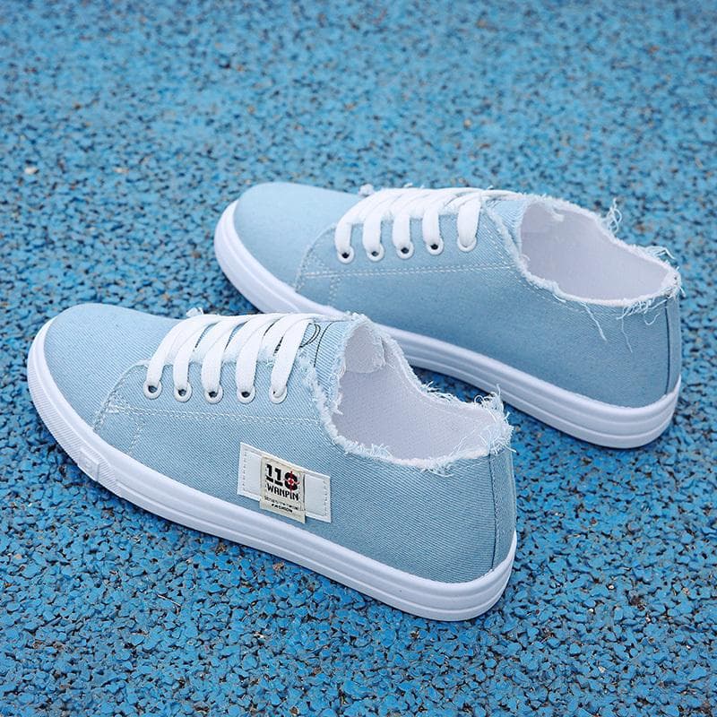Canvas Shoes Women's New Women's Shoes Spring White Shoes Student Sports Flat Shoes Sneakers 37