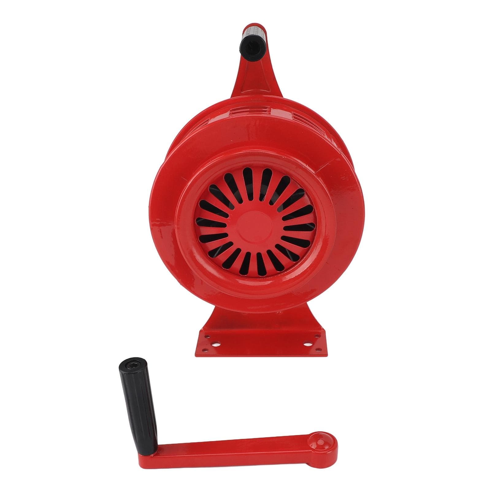 Hand Crank Siren 125dB Loud Adjustable Volume Waterproof Aluminum Alloy Manual Operated Sound Alarm red