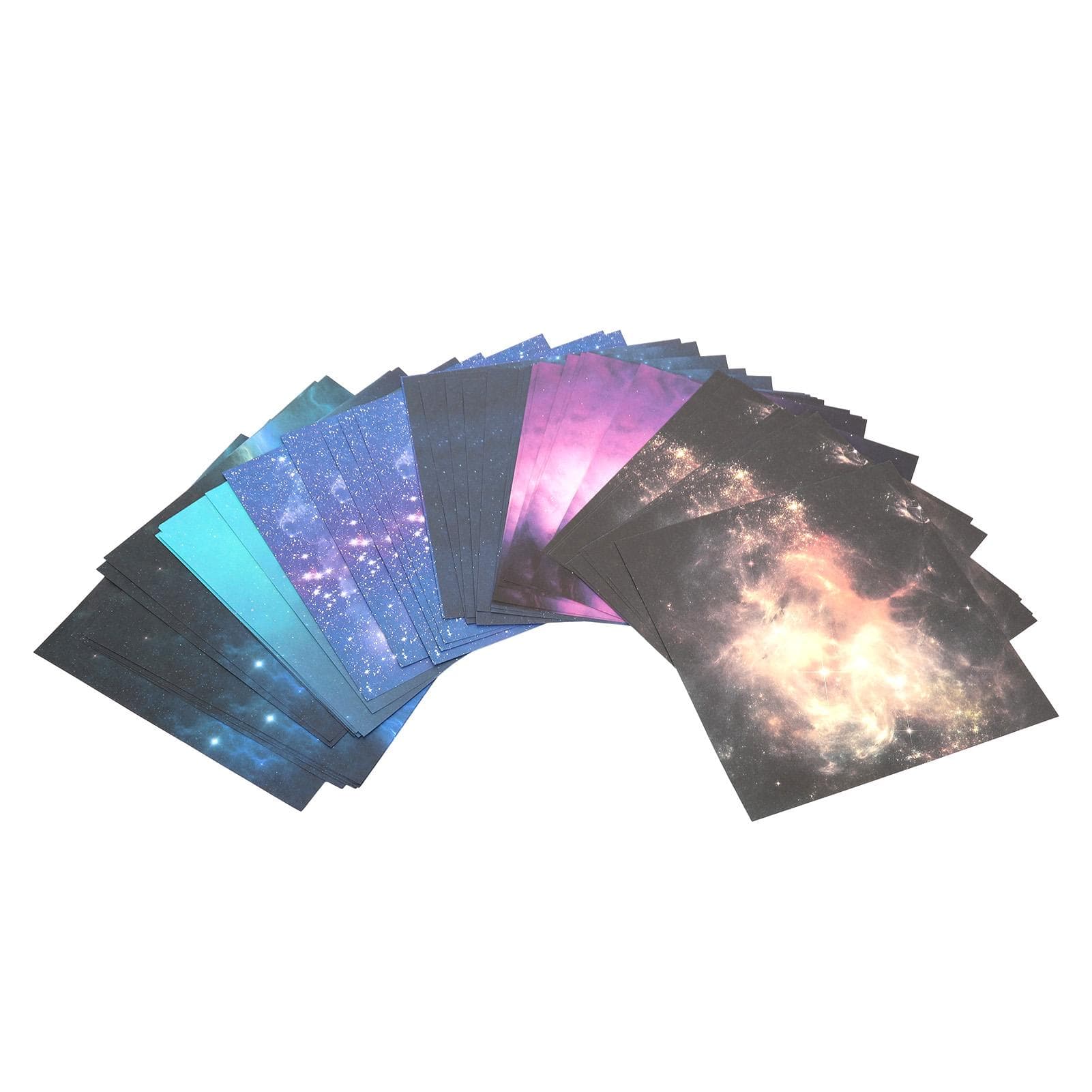 200 Sheet Double Sided Folding Paper School Kids DIY Outer Space Star Pattern Paper for Arts Crafts