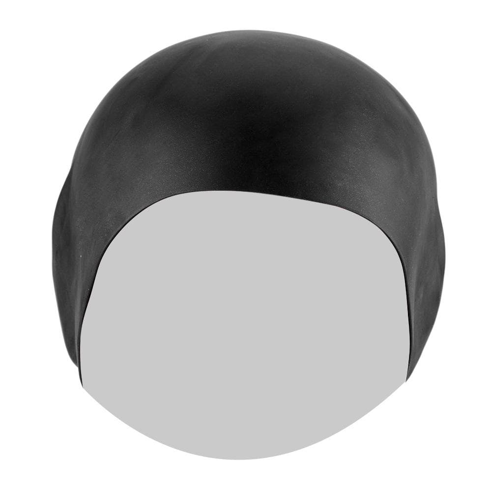 Durable Unisex Silicone Waterproof Swimming Cap Solid High Elastic Swimmer Hat Black