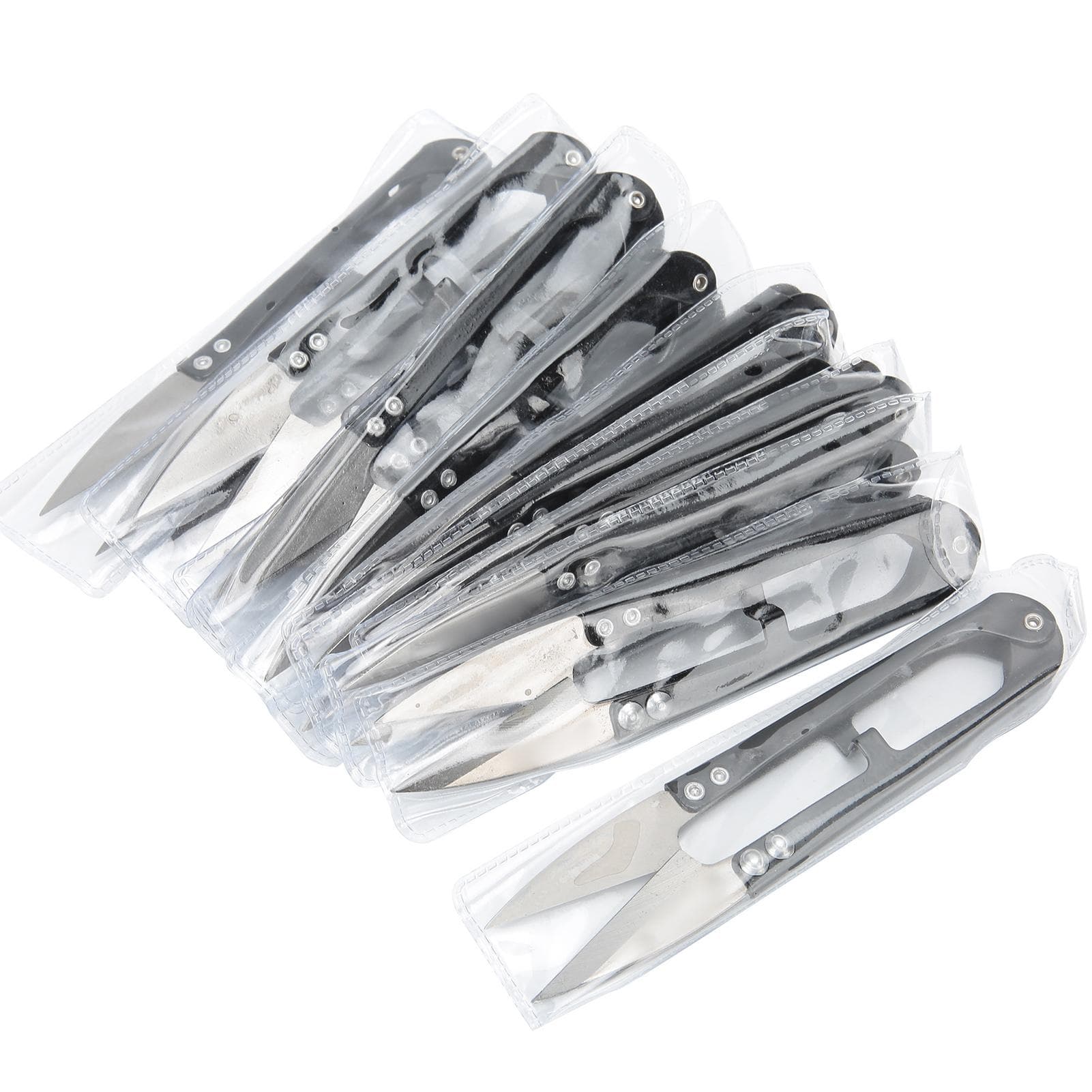 12Pcs Spring Yarn Scissors SK5 High Carbon Steel UShaped CrossStitch Thread DIY Clipper