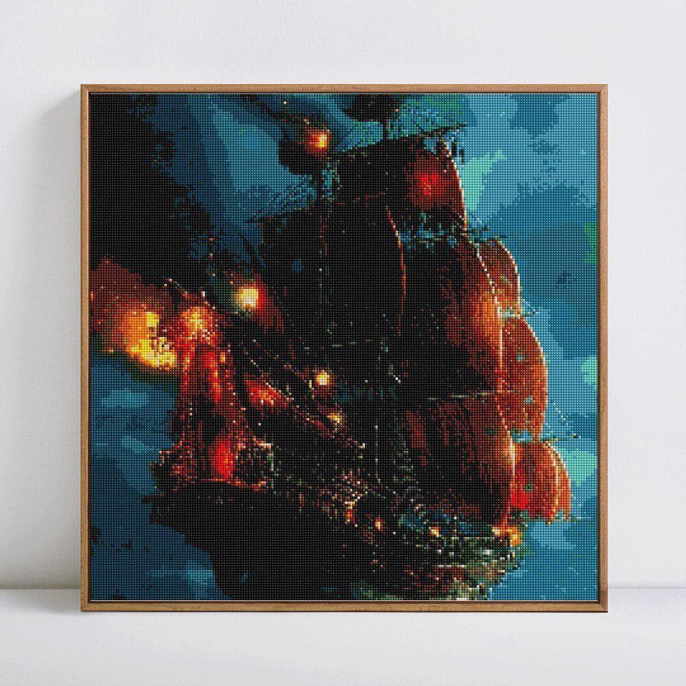 5D DIY Diamond Painting Scenic Sailboat Full Round Rhinestones Picture Diamond Embroidery Diamond 30x30CM