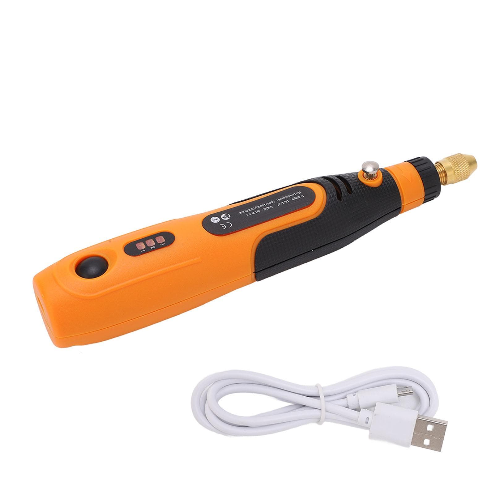 Electric Engraving Pen USB Rechargeable Cordless Rotary Tool 3 Gear Adjustment Low Noise Efficient