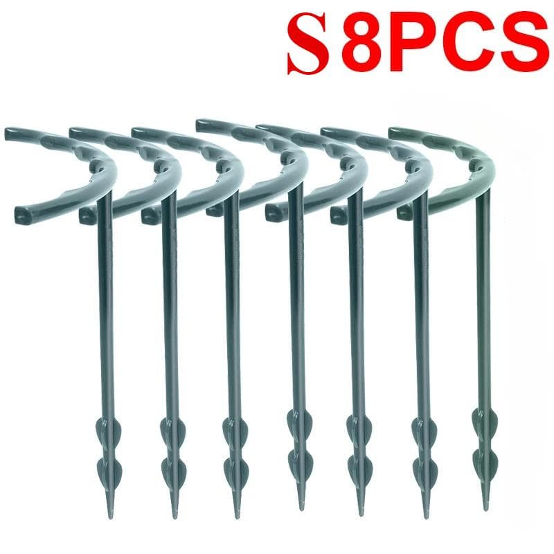 2/12Pcs Plastic Support Pile Stand Plant Support Pile for Flowers Greenhouses Arrangement Fixing Rod Holder Gardening Tools S:8PCS