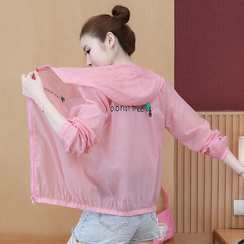 Summer Women's Daisy Sun Protection Clothing UV-resistant Long-sleeved Thin Jacket XL