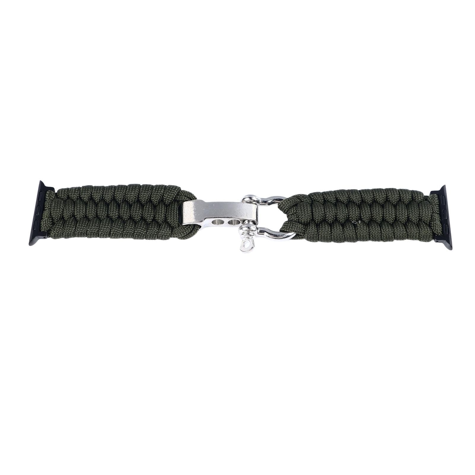 Braided Strap Hand Woven Adjustable Stylish Look Watch Band Wristband for IOS Watch 9 8 7 6 5 4 3 2 green