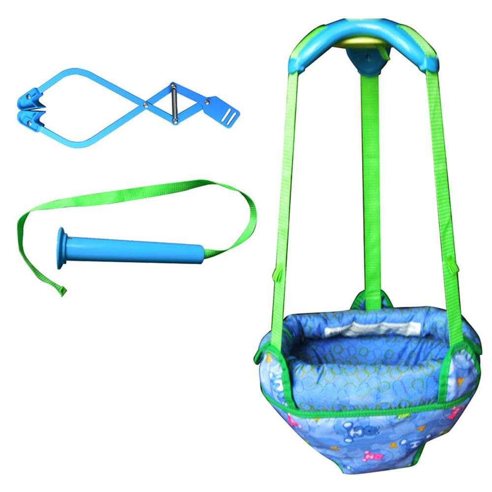 Baby Swing Bouncer for Door Infant Doorway Jumper with Adjustable Strap, Bouncing Swing for blue