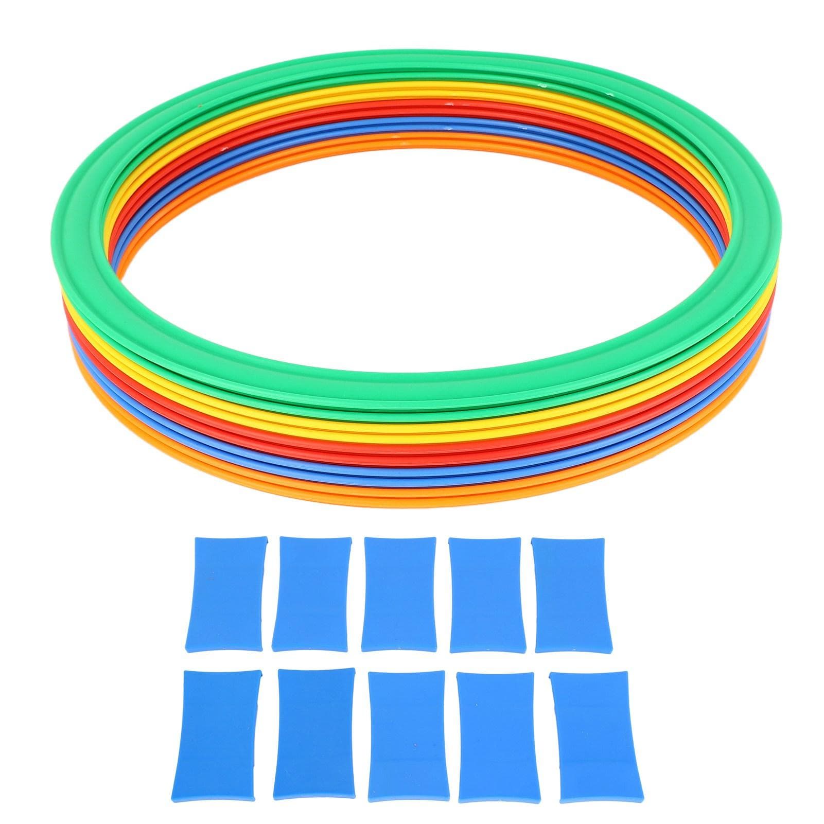 Kids Sports Speed Ring Set 10 Rings 10 Buckles Increased Agility Outdoor Rings Toy M 28cm