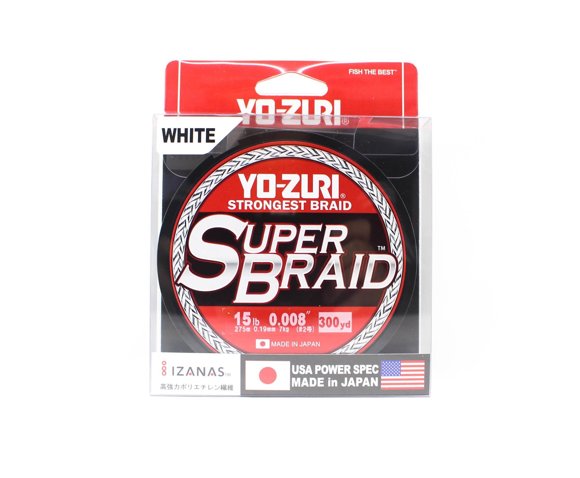 Yo Zuri Duel P.E Line Super Braid 300YDS 15Lbs 0.19mm White R1265-W 1893 white