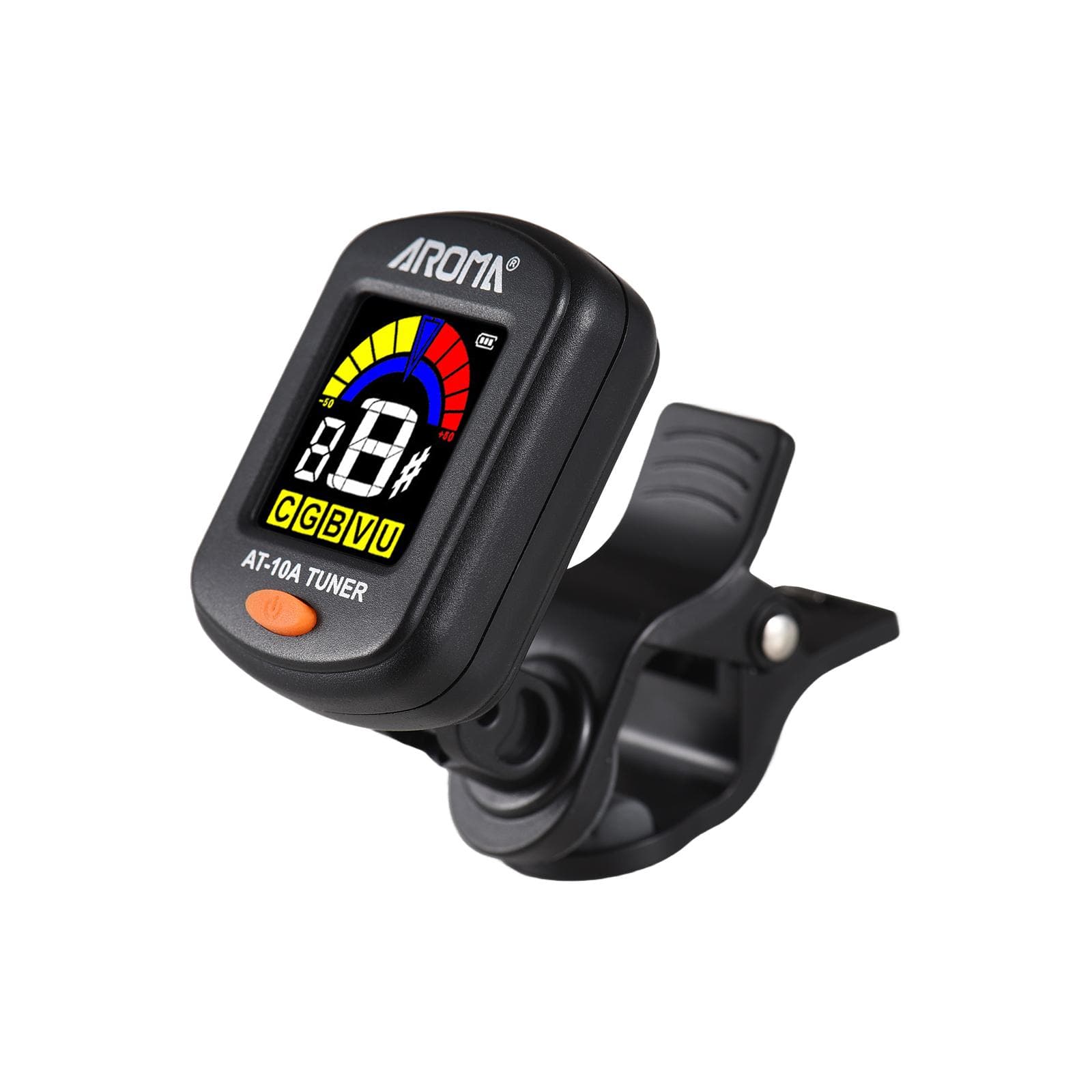 Guitar Tuner Clip On for Chromatic Guitar Bass Violin Ukulele Color LCD Display Screen Portable black