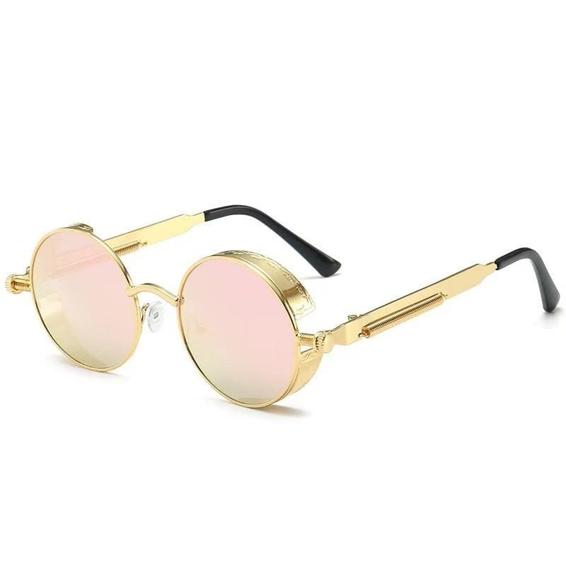 New Fashionable Women Retro Round Frame Sunglasses UV Protection Classic Retro Men Driving Eyeglasses 1PC