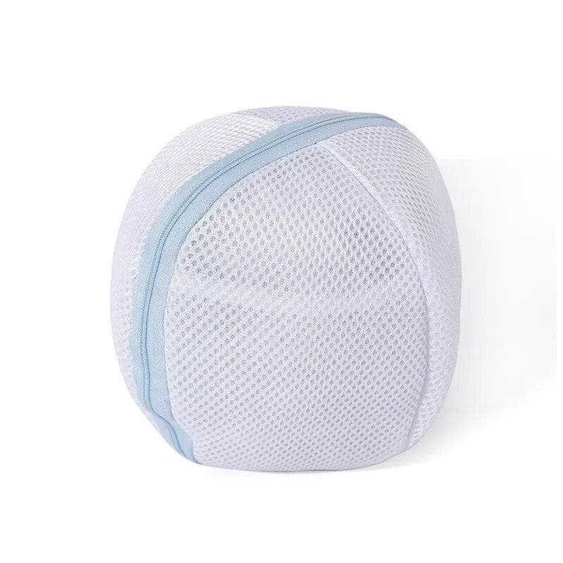Folding Laundry Bag Bra Washing Bag Washing Machine Anti-deformation Bra Storage Bags Underwear Protective Zipper Laundry Bag blue