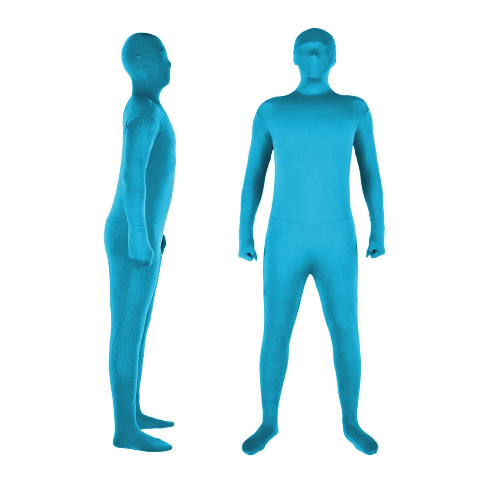 Full Body Photography Chromakey Suit Unisex Adult Bodysuit Stretch Costume for Photo Video Special 170cm blue