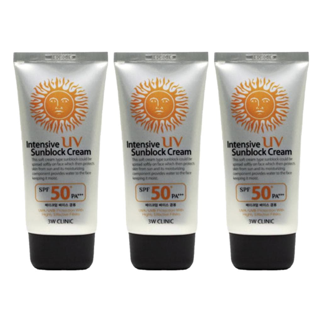 3W CLINIC Intensive UV Sunblock Cream 70ml (3 Options) #3pcs