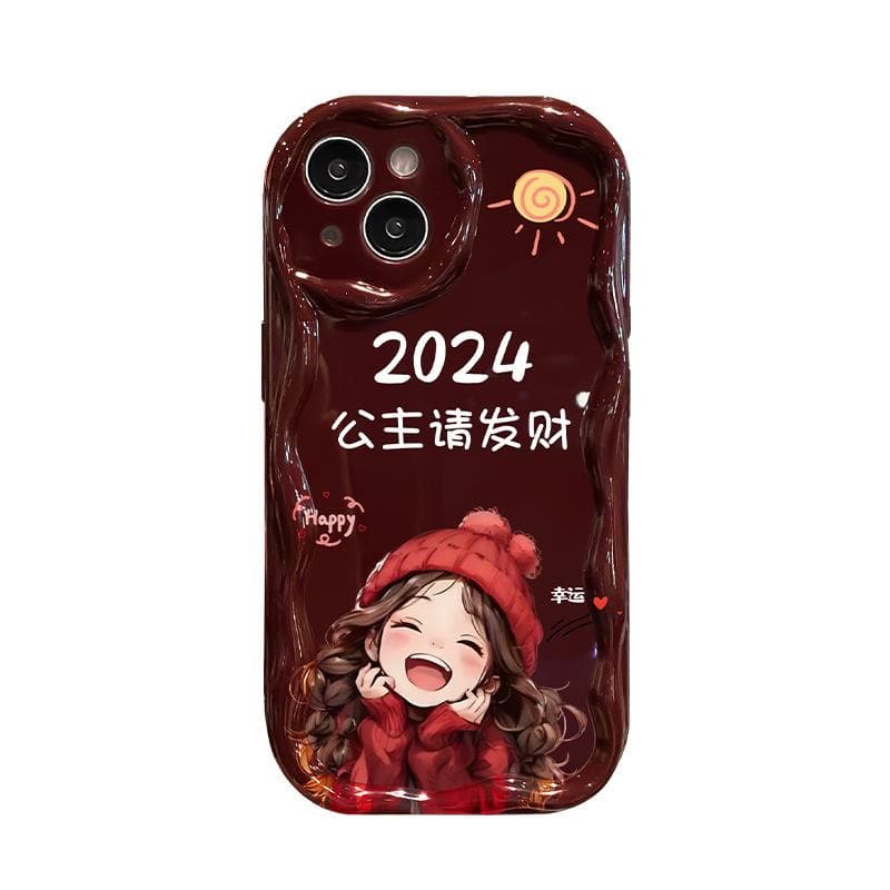 Applicable To Apple 15 Mobile Phone Case IPhone 14promax Princess Please Make A Fortune Lanyard 13/12 Silicone Soft iPhone 6s Plus