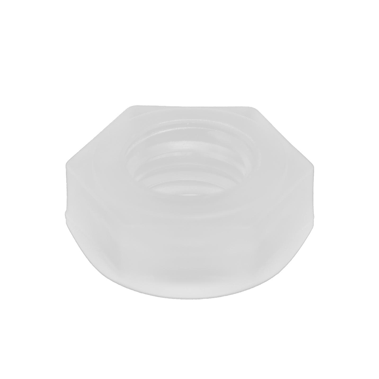 50Pcs Hex Nuts Plastic Environmental Protection Corrosion White Resistance Hexagonal Nuts for