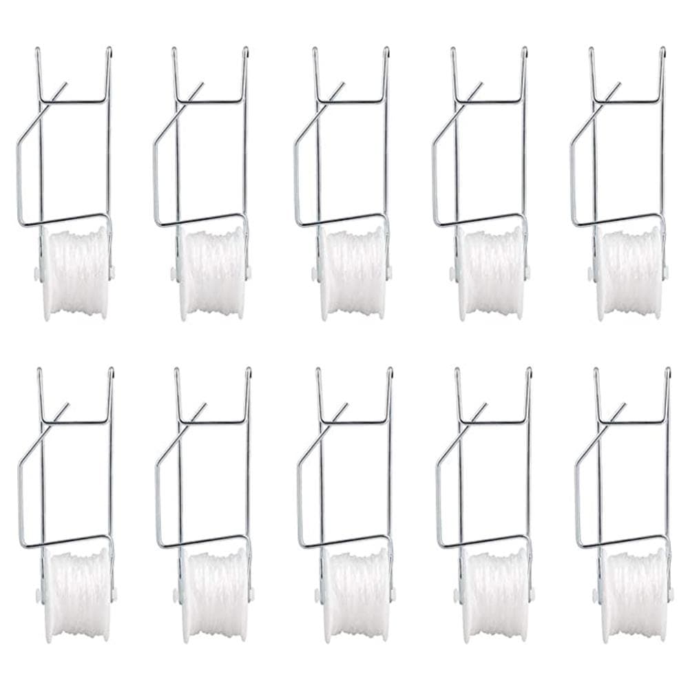 10Pcs Tomato Trellis Roller Hooks Tomato Support Hooks Plant Roller Hook with 15M String Plant