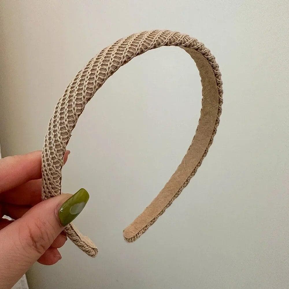 Retro Black White Bezel Hairbands Headbands for Women Girls Vintage Hoop for Party Bride Wedding Hair Bands Accessories khaki