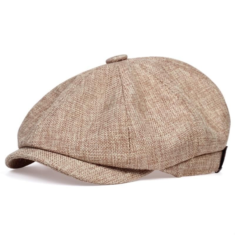 Men Berets Flax Newsboy Hat Women Flax Beret Vintage Male Beret French Hats Navy Cap XL beige
