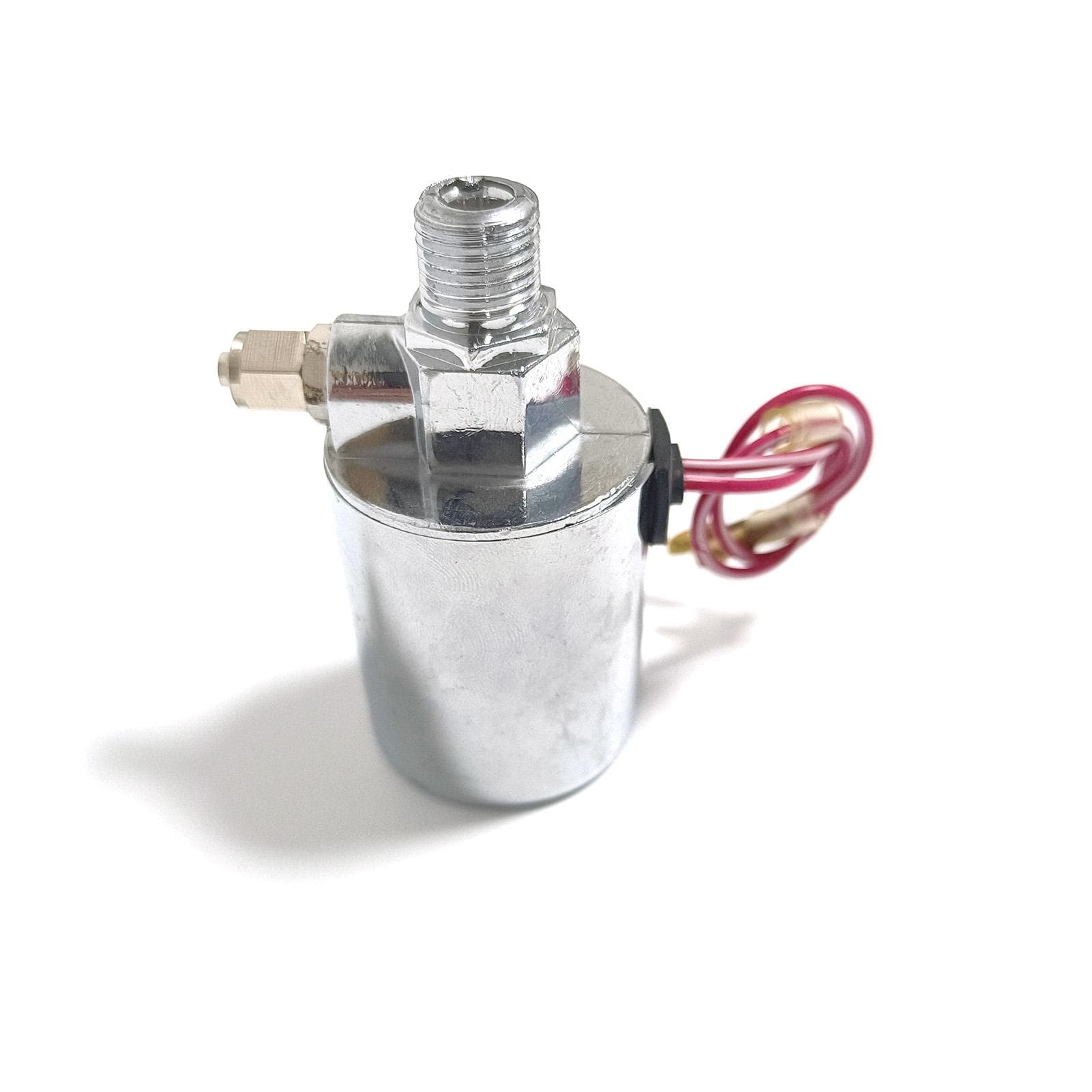 1/4 NPT 12V/24V Universal Electric Air Valve (Solenoid) for 1/4 OD Hose 200PSI Train/Air Horn silver