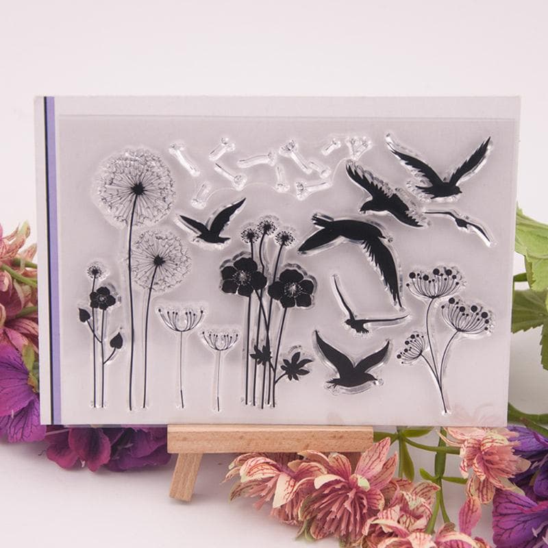 Dandelion Flower Alphabet Clear Silicone Seal Stamp For DIY Album Scrapbooking Photo Decor Card Making New Year Handmade Gifts