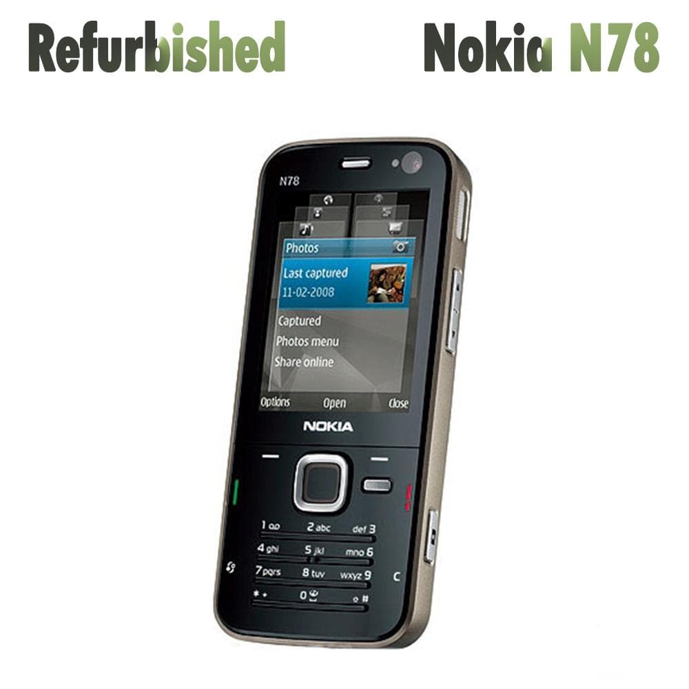 Refurbished Nokia Original Nokia N78 3G Unlocked Mobile Phone With 1 SIM 1 battery 1 charger black