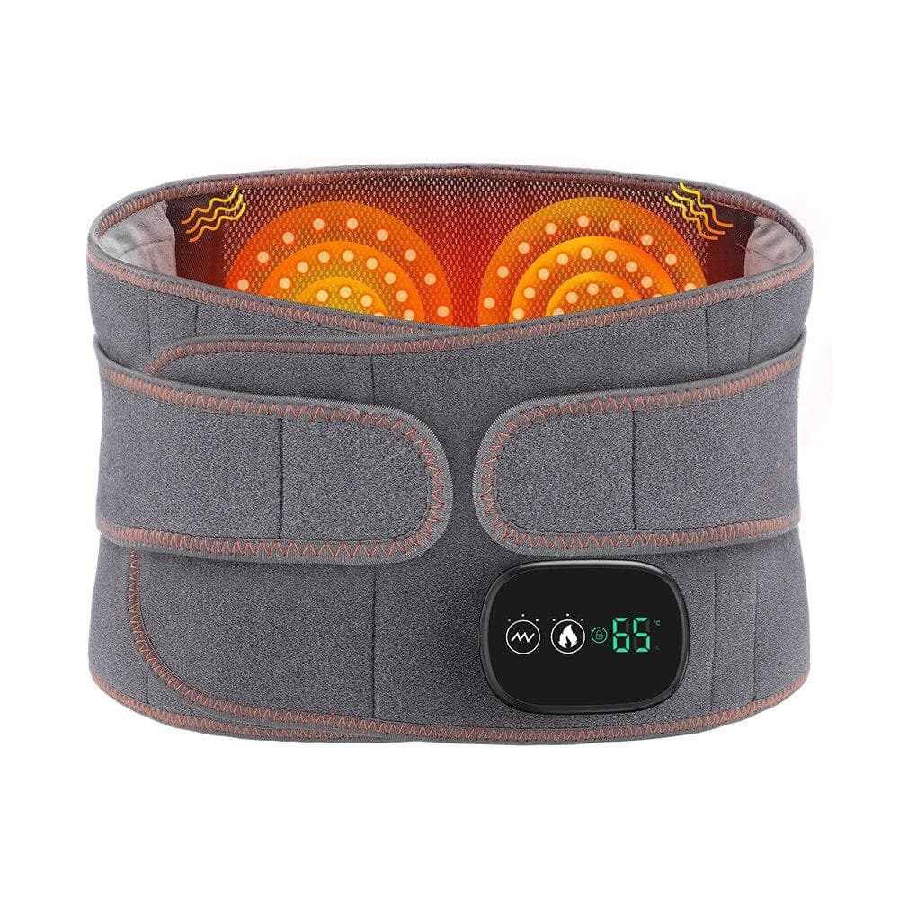 Infrared Heating Waist Massage Belt Electric Vibration Hot Compress Massager Inflatable Lumbar Back Support Brace  Wireless france