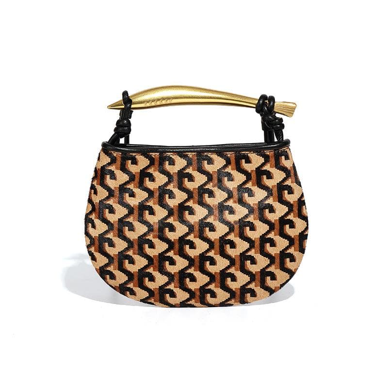 Autumn and Winter Horsehair Handbag, A Niche Design Trend, Leopard Print Sardine Single-shoulder Crossbody Women's Bag