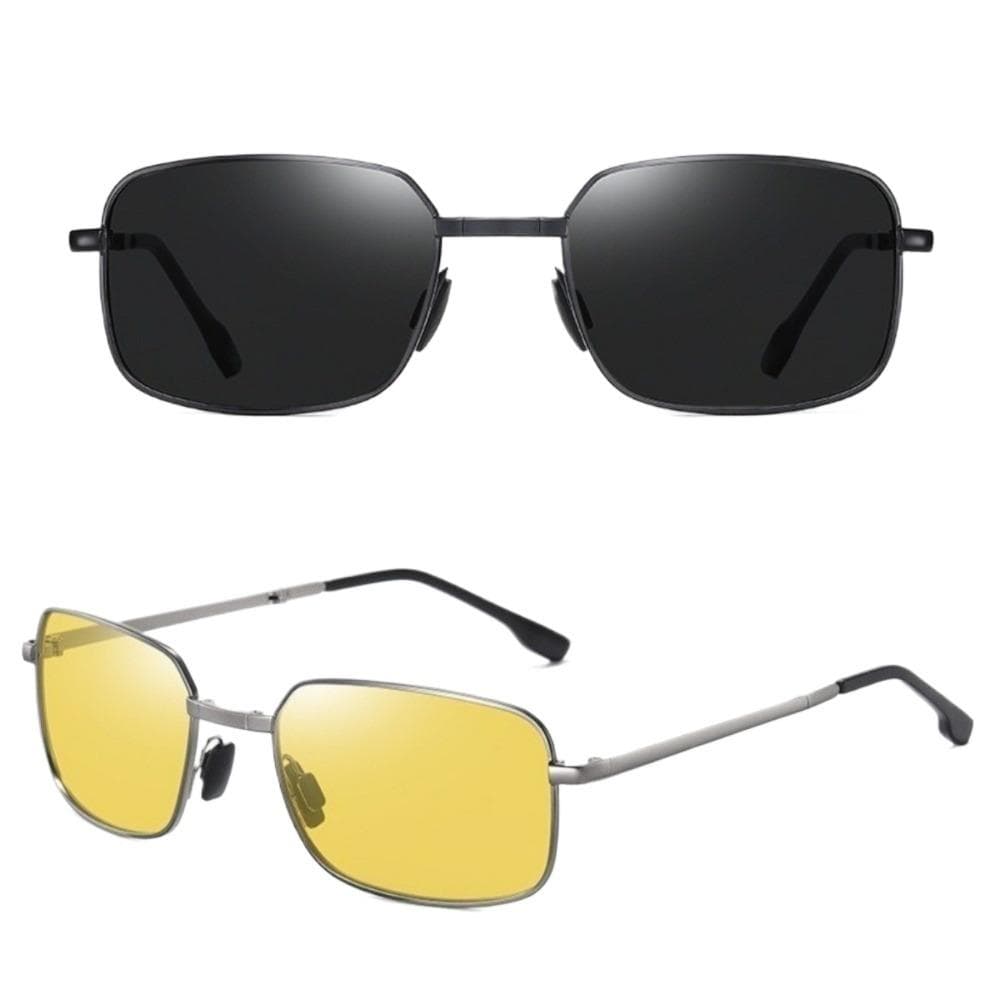 1/2PCS Photochromic Sunglasses 2 in 1 for Women Men Night Vision Goggles UV Protection
