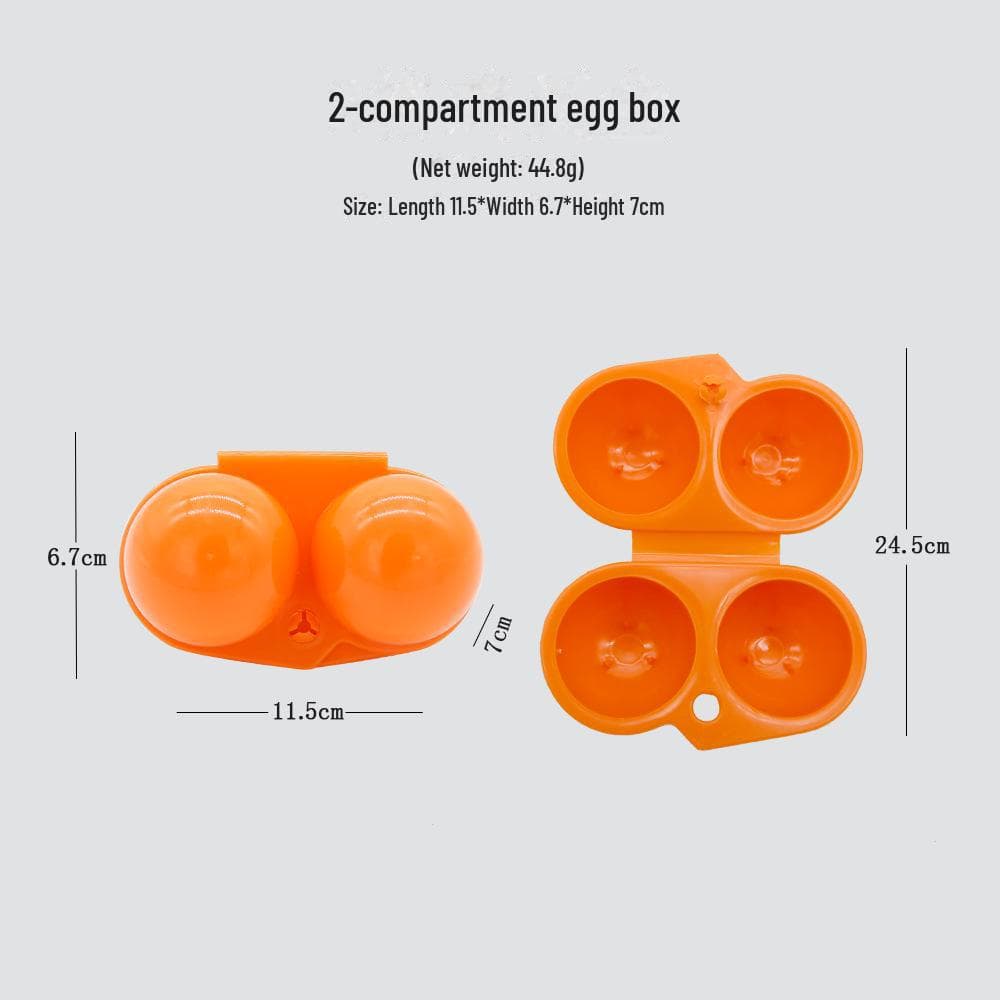 Portable 6-Grid Egg Protection Tray - Durable Outdoor PP Material 2 grid orange