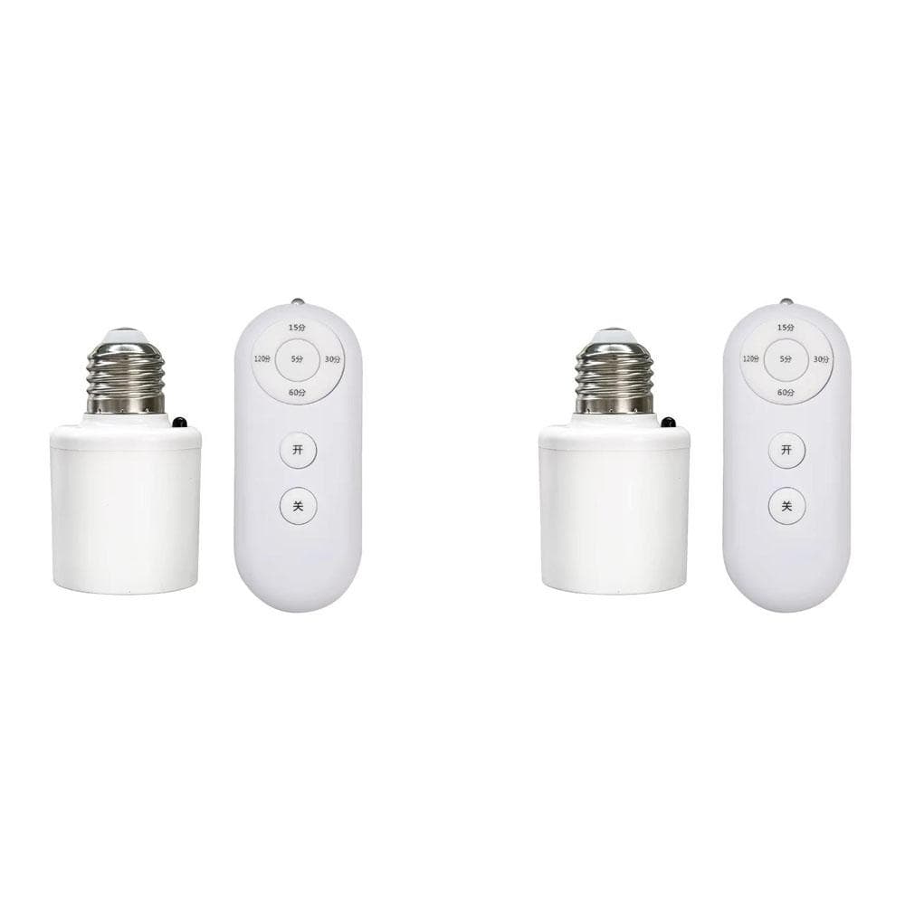 E27 Led Lamp Base with Wireless Remote Control Smart Timer AC85-265V Light Bulb Holder Socket Adapter Converter Adjustable