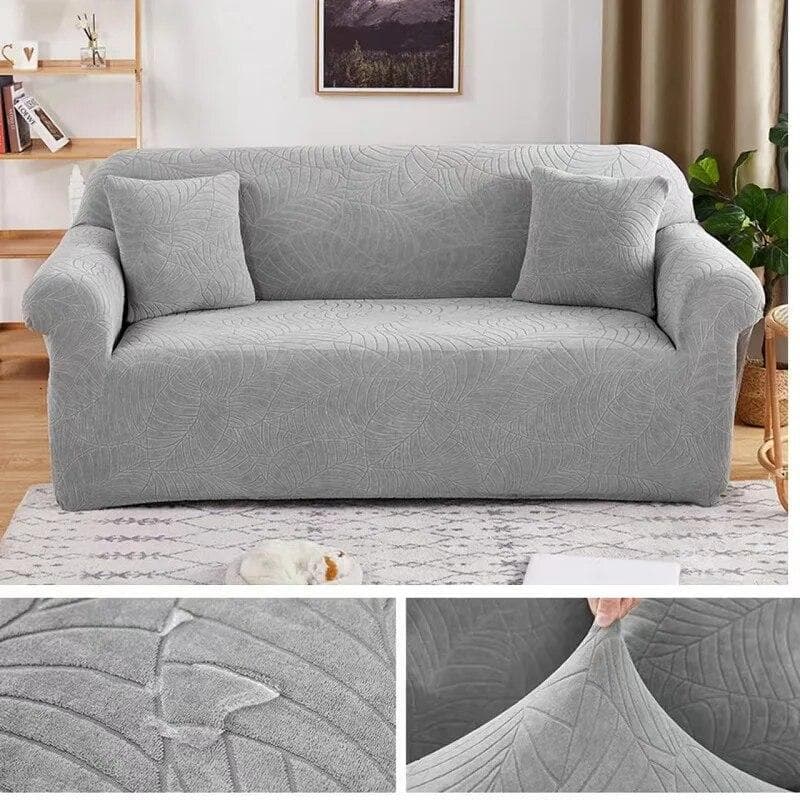 Waterproof Elastic Sofa Cover for Living Room 1/2/3/4 Seater Thick Polar Fleece L-Shaped Corner Sofa Cover Armchair Protector 1 Seater 90-140cm