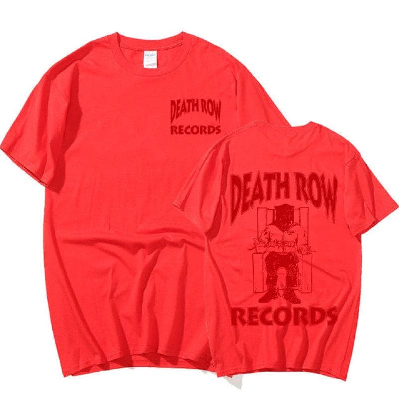 Death Row Records T Shirt Men Women Cotton High Quality Aesthetic T-shirt Tupac 2pac Vintage Hip Hop T-shirt Harajuku Streetwear L