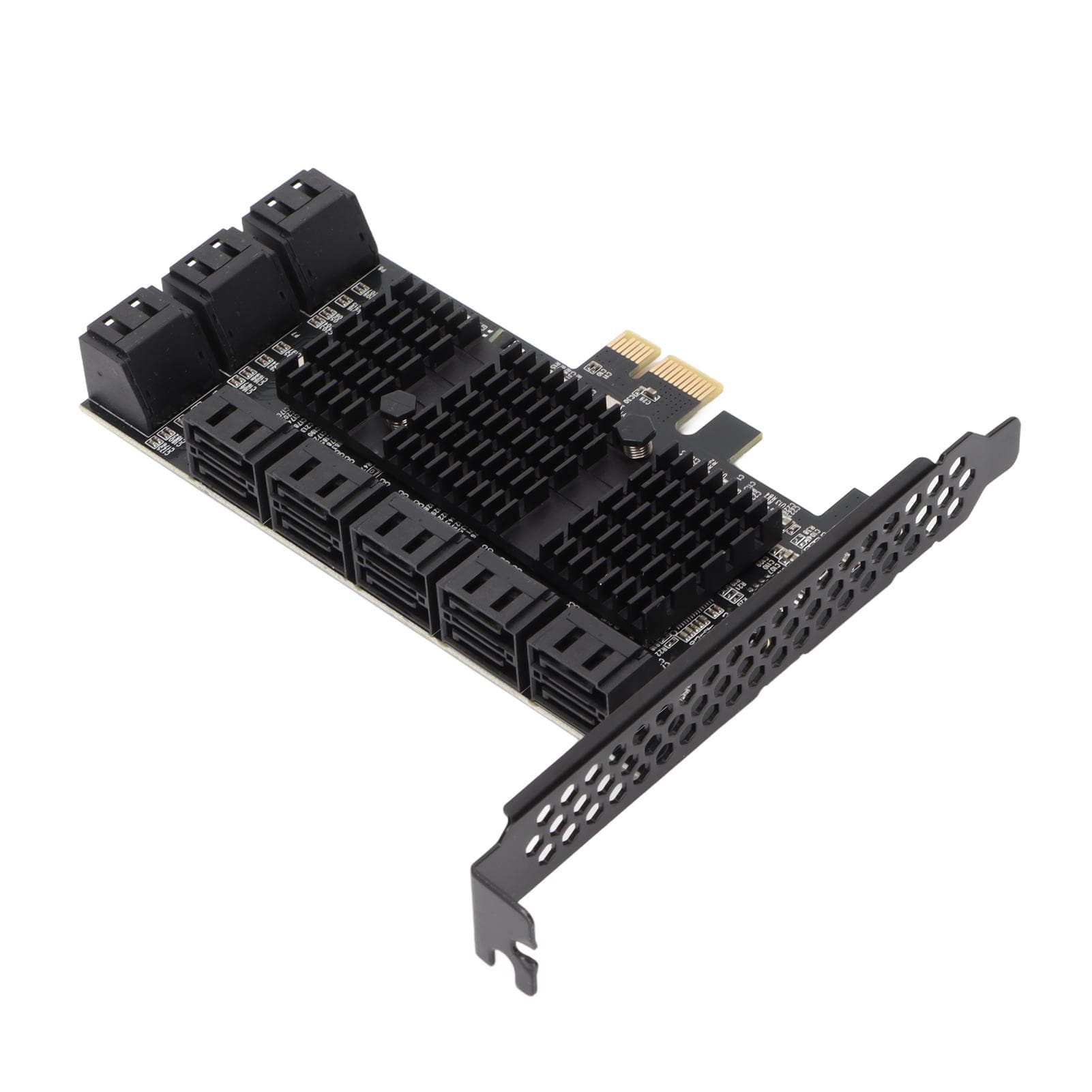 Adapter Card PCIE 1X to 16 Port SATA3.0 6Gbps Multi Port Hard Disk Adapter Card for PC Desktop