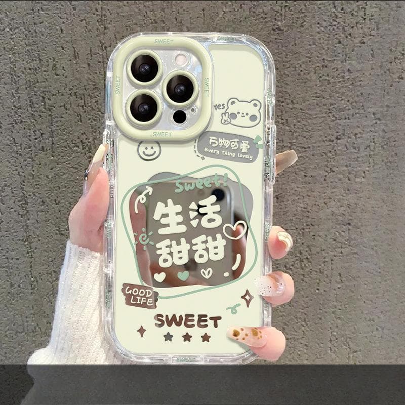 Applicable To Apple 13 Mobile Phone Case Iphone14 Human Room Cute Cartoon 11 Mirror Anti-fall 12 Transparent Soft Edge Xs iPhone SE (2nd Generation)