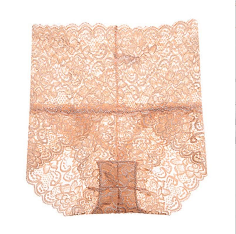 Women Sexy Hip Lingerie Lace Panties Lace High Waist Brief Panties Thong High Waist Knicker Underwear Transparent Briefs Plus Size Sexy 3XL