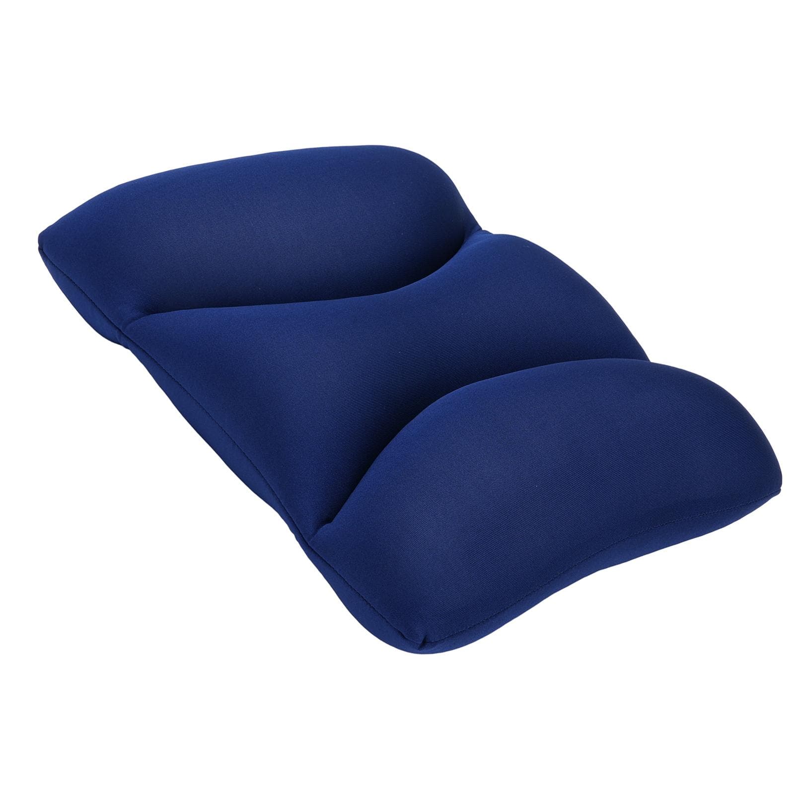 Chair Cushion Soft Comfortable Foam Particles Filling Waist Back Lumbar Support Pillow for Office blue