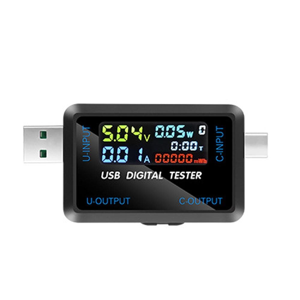 Multi-function USB Voltage Current Test Meter Digital IPS Display Capacity Tester Power Tester 6527-Q multicolour