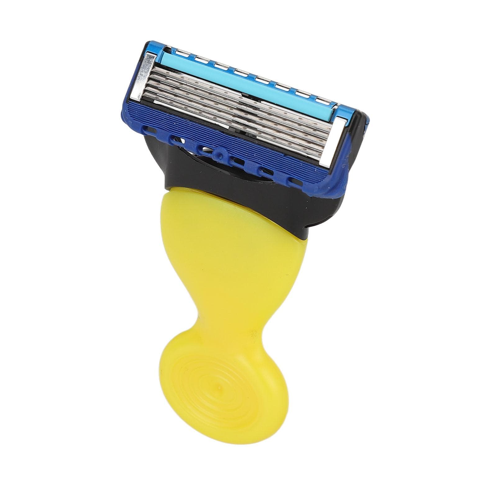 Manual Shaving Razor with Rotary Blade Head Removable Button Shaver Satefy Washable Hair Remove yellow