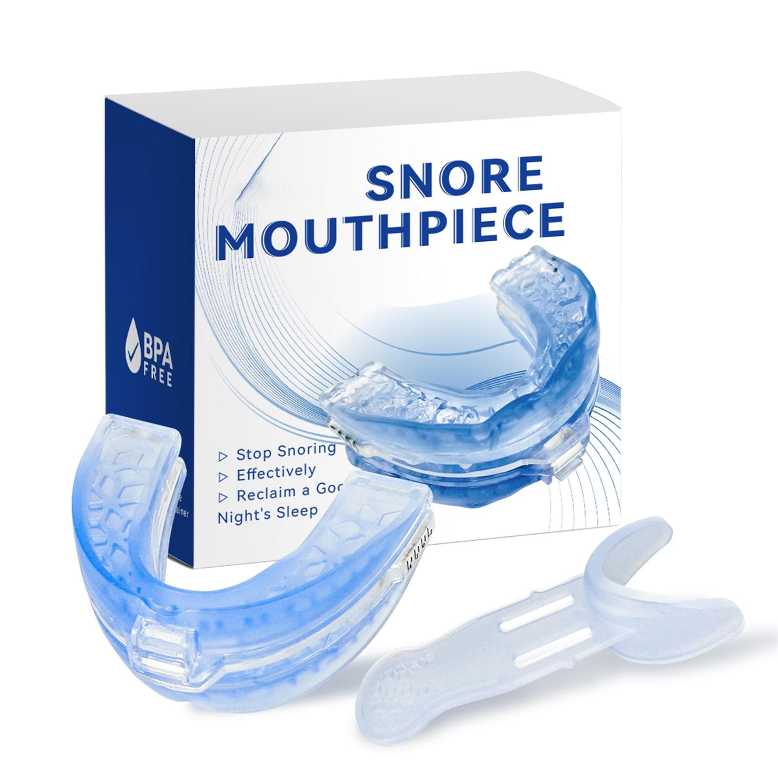 Adjustable Anti Snoring Device Night time Anti Grinding Braces 0 blue