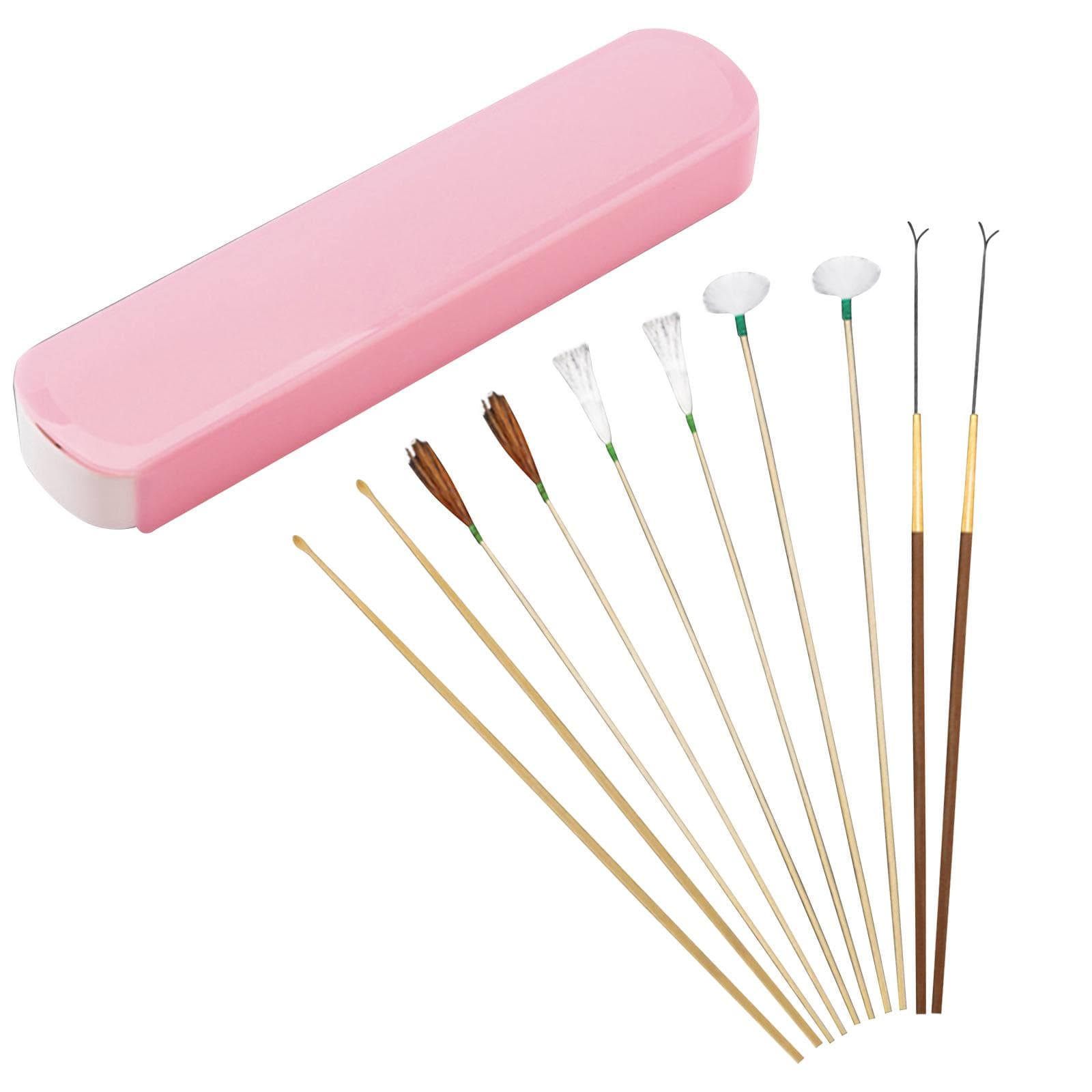 Ear Massage Set Earwax Cleaner Kits Goose Feather Stainless Steel Earpick Wax Remover Luminous Ear