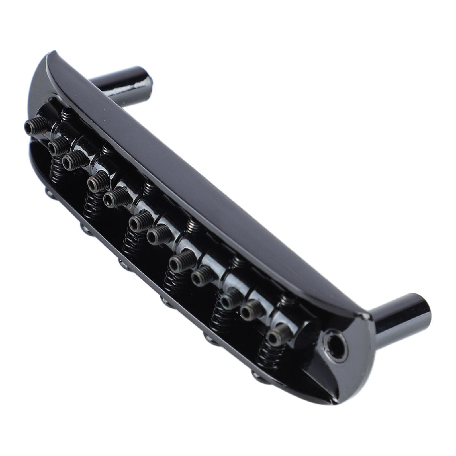 Electric Guitar Bridge with Tailpiece Roller Saddle Vibrational Transferring Guitar String Bridge